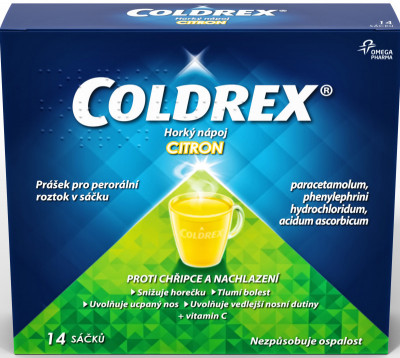 Levně Coldrex Horký nápoj Citron por.plv.sol.scc.14