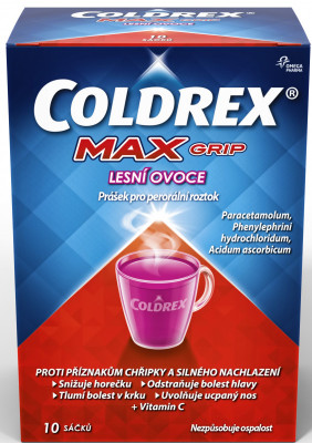 Levně Coldrex MAXGrip Lesní ovoce por.plv.sol.10