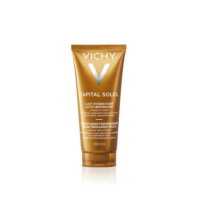 Levně Vichy Idéal Soleil Hydratační samoopalovací mléko na obličej a tělo 100 ml