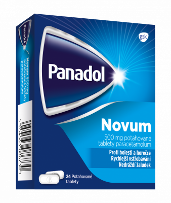 Levně Panadol Novum 500mg, tablety na bolest a snížení horečky 24 tablet