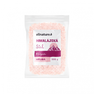 Levně Allnature Himalájská sůl růžová hrubá 500g