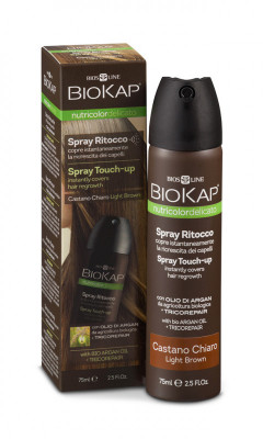 Levně BIOKAP Spray Touch Up krycí sprej Hnědý světlý75ml