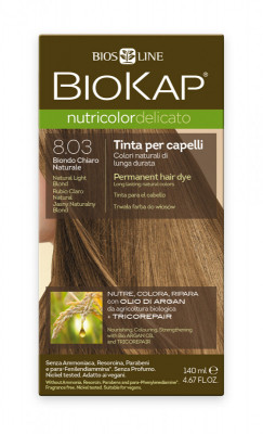 Levně BIOKAP Barva na vlasy 8.03 Blond přír.světlá 140ml