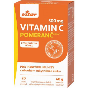 Levně Vitar Vitamin C 300mg+rakytník+zinek sáčky 20x2g