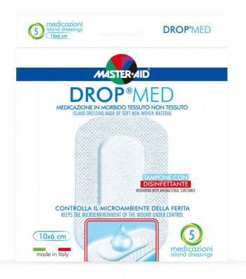 Levně DROP MED Rychloobvaz Steril. Antisep 10x6 cm/5 ks