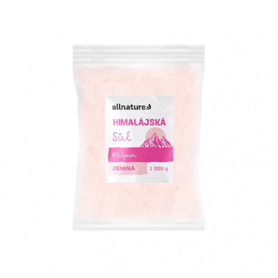Levně Allnature Himalájská sůl růžová jemná 1000g