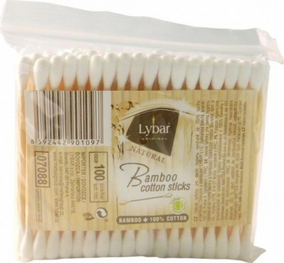 Levně LYBAR Natural Bamboo vat.tyčinky sáček 100ks