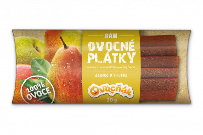Levně Ovocňák plátky Jablko-Hruška 20g