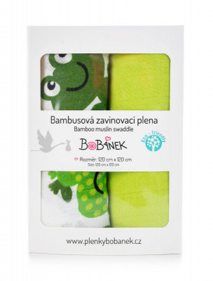 Levně Bambusové zavinovací pleny Duo Pack Veselé žabky