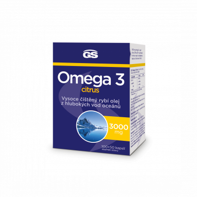 Levně GS Omega 3 Citrus+D3 cps.100+50 ČR/SK