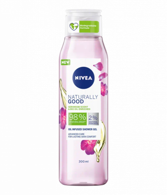 Levně NIVEA sprch.gel Naturally Wild Rosé 300ml