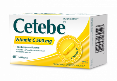 Levně Cetebe vitamin C 500mg 60 kapslí
