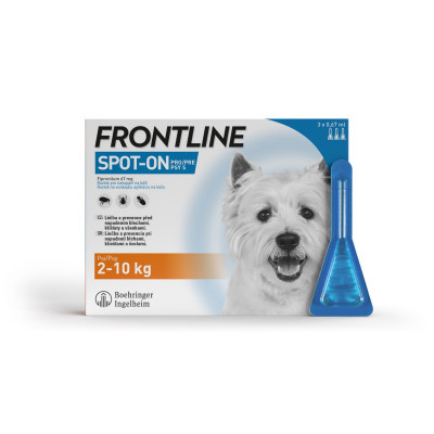 Levně Frontline Spot On Dog 2-10kg pipeta 3x0.67ml