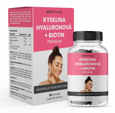 Levně MOVit Kyselina hyaluronová+Biotin PREMIUM tob.60