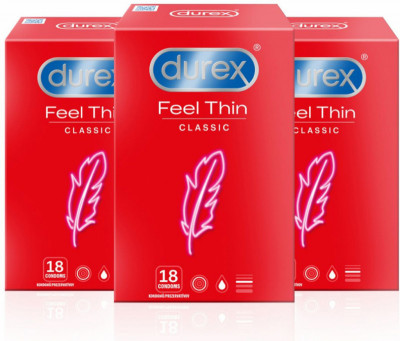 Levně Prezervativ DUREX Feel Thin Classic 54ks (2+1)