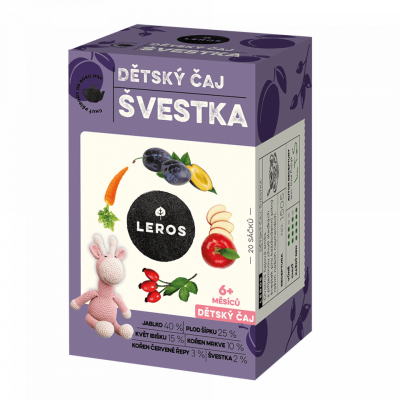 Levně LEROS Dětský čaj Švestka 20x2g