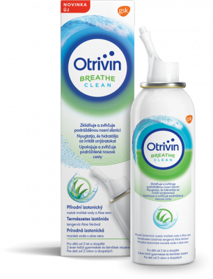 Levně Otrivin Breathe Clean nosní sprej, mořská voda s Aloe Vera se zvlhčujícím účinkem 100ml