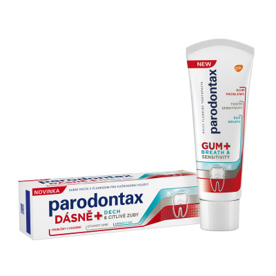 Levně Parodontax Dásně + Dech & Citlivé zuby zubní pasta proti zápachu z úst 75ml