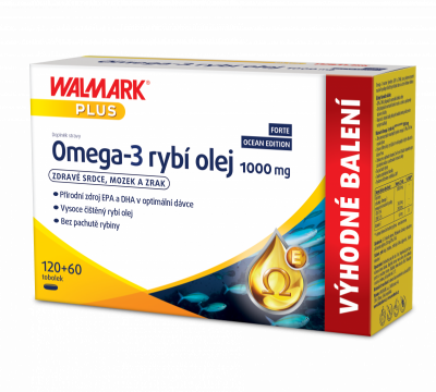 Levně Walmark Plus Omega-3 rybí olej 1000mg tob.120+60