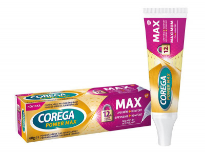 Levně Fixační krém Corega Max Upevnění + Komfort pro ochranu dásní před podrážděním, 40g