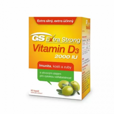 Levně GS Extra Strong Vit.D3 2000 IU cps.90 2022 ČR/SK