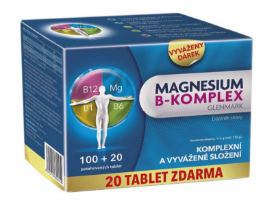 Levně Magnesium B-komplex Glenmark tbl.100+20