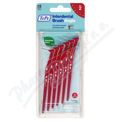 Levně TePe meziz.kart.Angle size 2 Červené 6ks 154630