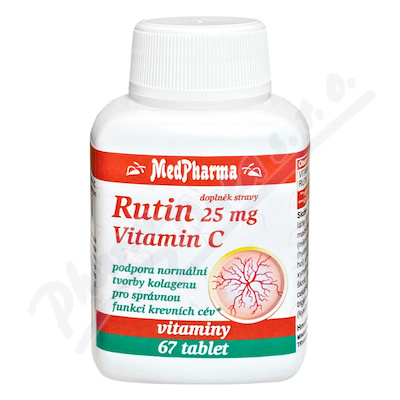 Levně MedPharma Rutin 25mg+vitamin C tbl.67