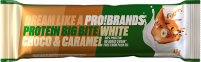 PROTEIN BIG BITE 45g - bílá čokoláda, karamel
