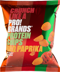 Levně PRO!BRANDS Protein Chips 50g - paprika/BBQ