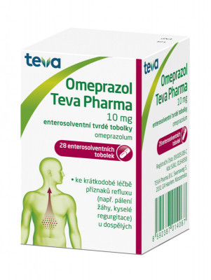 Levně Omeprazol Teva Pharma, 10mg, 28 enterosolventních tvrdých tobolek