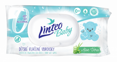 Levně Vlhčené ubrousky LINTEO BABY s Aloe vera 80ks