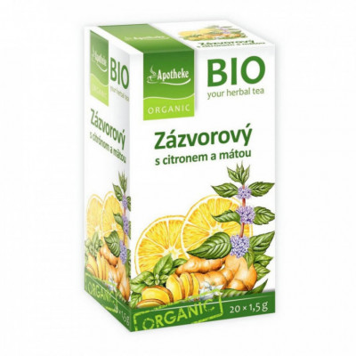 Levně Apotheke BIO Zázvor s citronem a mátou čaj 20x1.5g