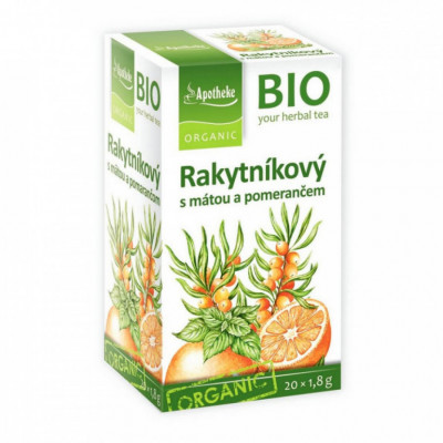 Levně Apotheke BIO Rakytníkový čaj máta pomer. 20x1.8g
