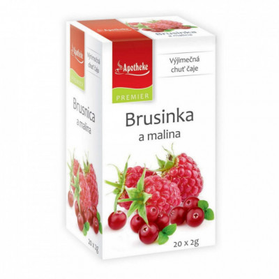 Levně Apotheke Brusinka a malina čaj 20x2g