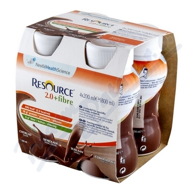 Levně Resource 2.0kcal Fibre Čokoládový por.sol.4x200ml