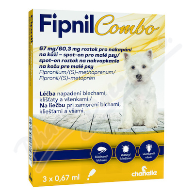 Levně Fipnil Combo 67/60.3mg spot-on Dog S 3x0.67ml