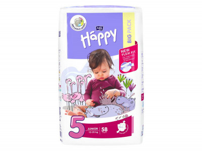 Levně Happy Junior dětské pleny 58ks