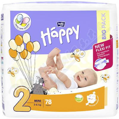 Levně Happy Mini dětské pleny 78ks