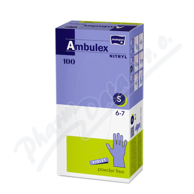 Levně Ambulex Nitryl rukavice nepudrové violet S 100ks