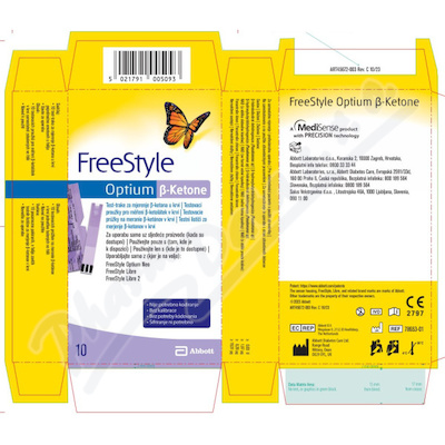 Levně FreeStyle Optium beta-ketone 10ks