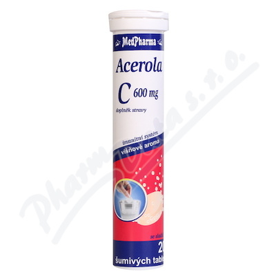 Levně MedPharma Vitamin C 600mg+Acerola tbl.eff.20