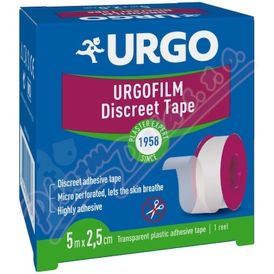 Levně URGO FILM Transparentní náplast 2.5cmx5m NOVÁ
