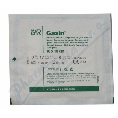 Levně Gáza hydrofil.skl.kompr.ster.Gazin 10x10cm/100ks