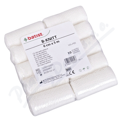 Levně B-KNITT obinadlo pletené nesterilní 6cmx5m 10ks