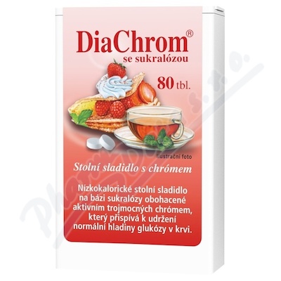 Levně DiaChrom se sukralózou tbl.80 nízkokalor.sladidlo