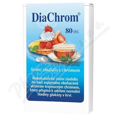Levně DiaChrom tbl.80 nízkokalorické sladidlo