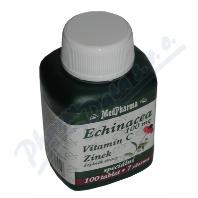 Levně MedPharma Echinacea 100mg+vit.C+zinek tbl.107