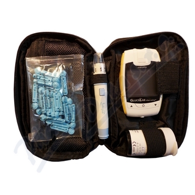 Levně Glukometr GlucoLab 25ks test.proužků+25 lancet