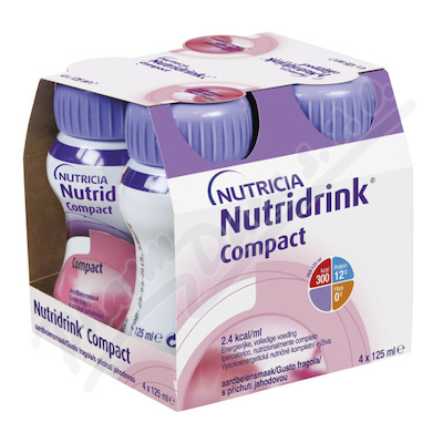 Levně Nutridrink Compact s přích.jahod.por.sol.4x125ml